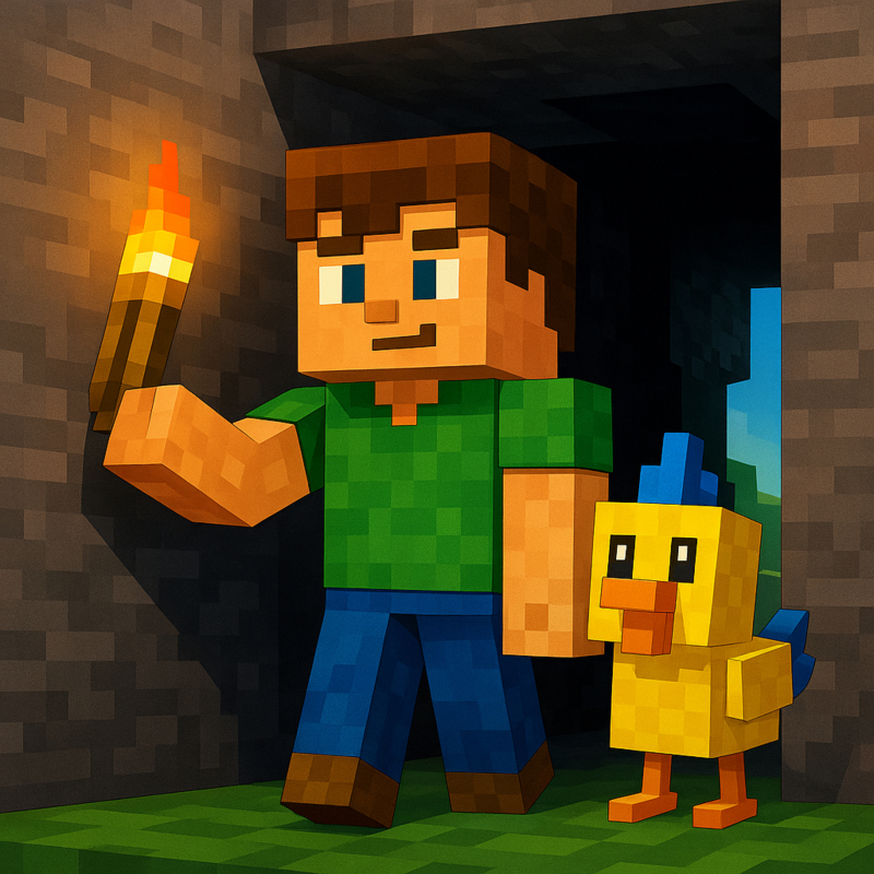 Obrázek epizody Kapitola 4 – První noc a podivné zvuky | Karlíkovy minecraftické pohádky