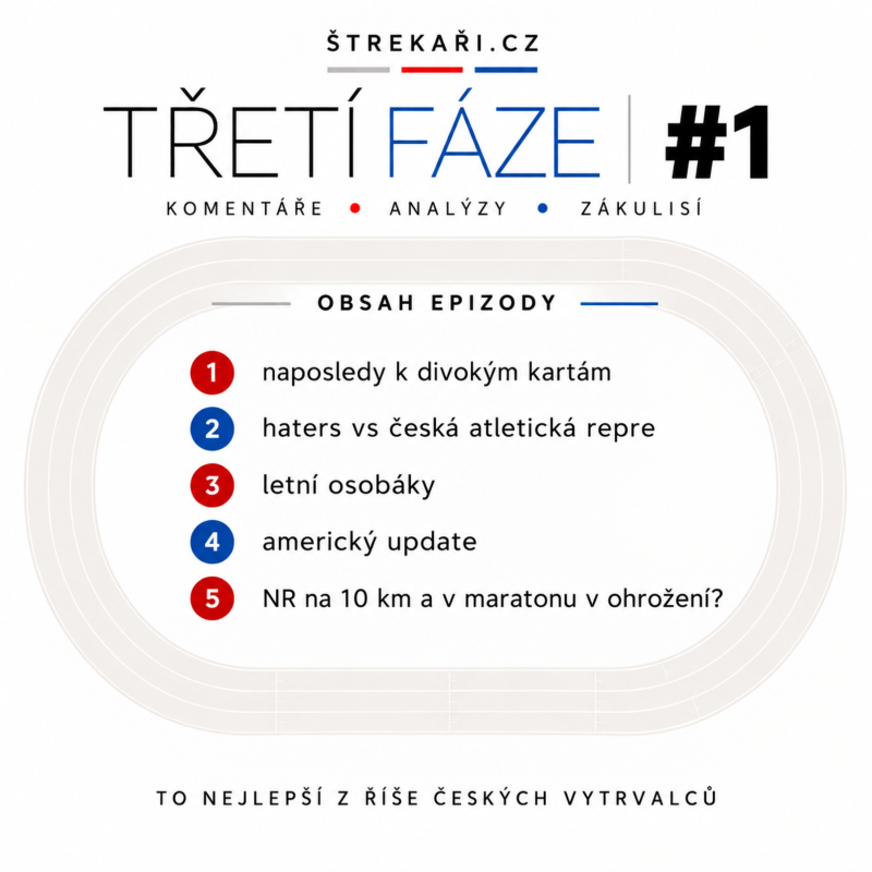 Obrázek epizody TŘETÍ FÁZE #1 divoké karty, haters, letní osobáky, americký update, dočkáme se NR na 10 km a v maratonu?