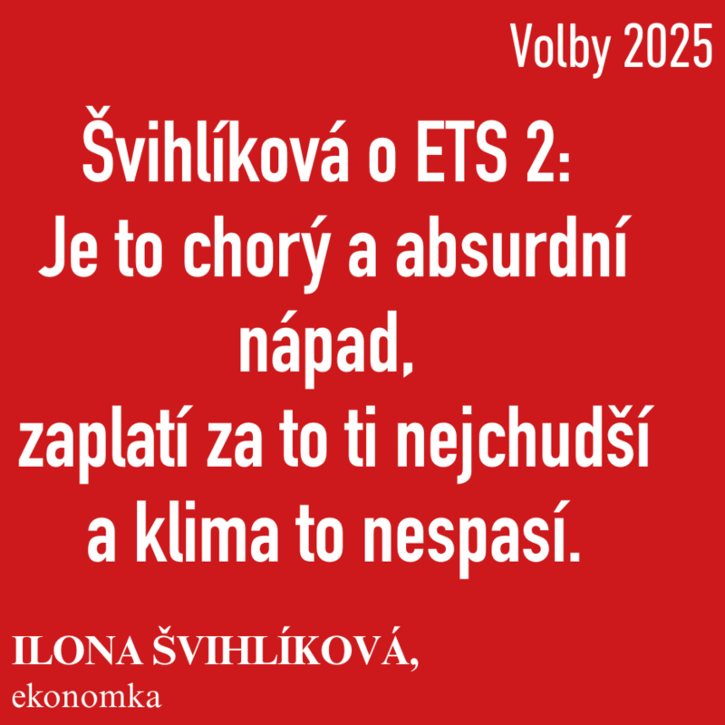 Obrázek epizody Švihlíková proti ETS 2: Je to chorý a absurdní nápad, zaplatí za to ti nejchudší a tohle klima nespasí