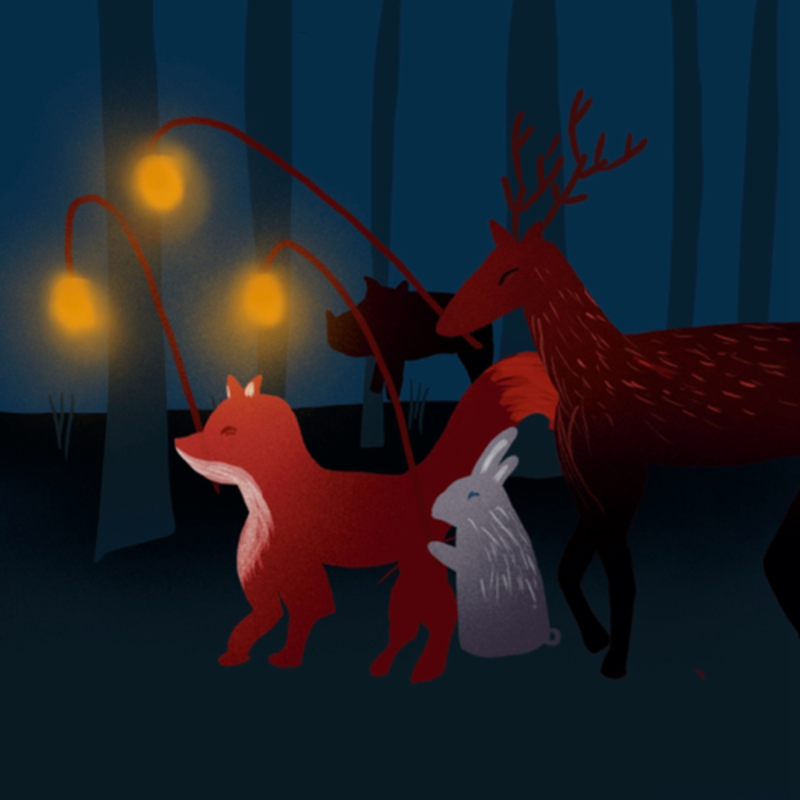 Obrázek epizody O lišce Rozárce a lampionovém průvodu + relaxace plamínek pohody