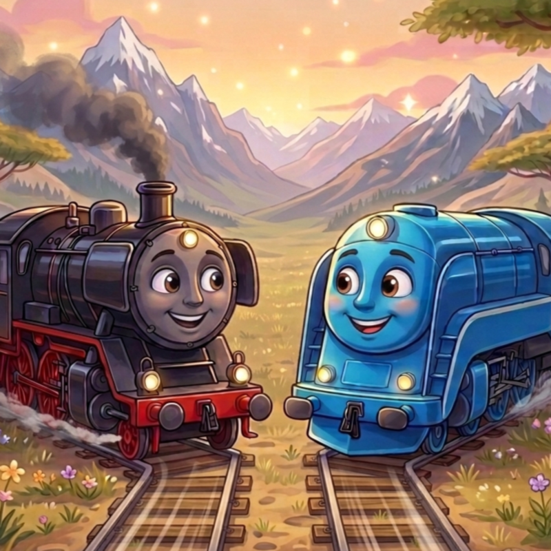 Obrázek epizody Vláčky Vojtíšek a Beátka — Pohádka na přání o tajemném Uhláku Čmoudíkovi 🚂✨Audiopohádka o vláčcích pro děti + relaxace na dobrou noc 🌙