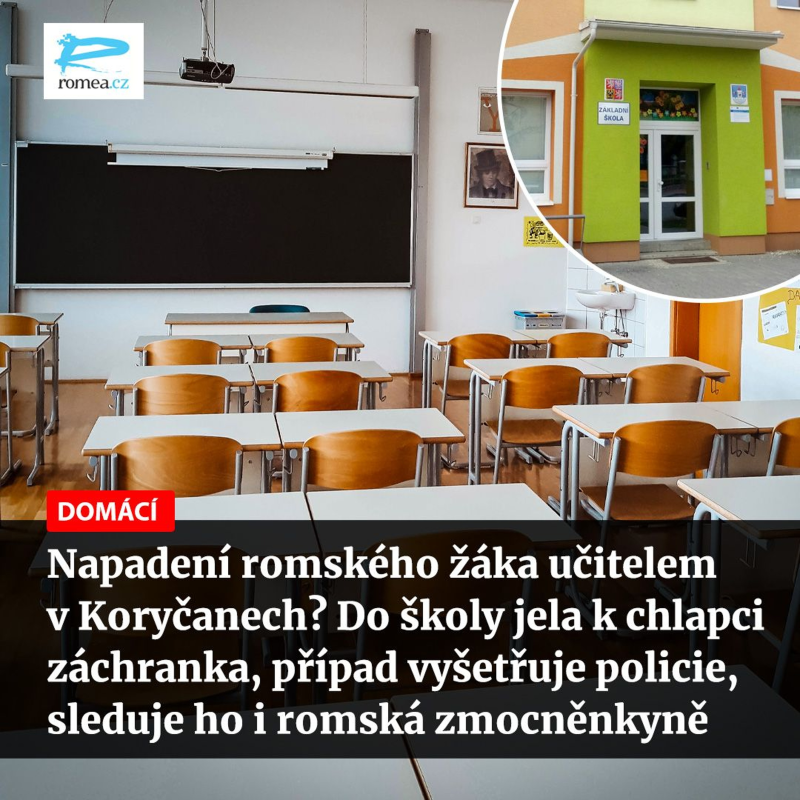 Obrázek epizody Čteme Romea.cz: Napadení romského žáka učitelem v Koryčanech? Do školy jela k chlapci záchranka