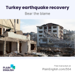 Obrázek epizody Turkey asks why earthquake caused so much damage | Learn English expression 'bear the blame'