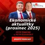 Obrázek epizody Ekonomické aktualitky - prosinec 2025 (Petr Šimčák, Petr Budinský)