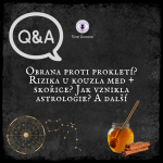 Obrázek epizody 23 Q&A: Obrana proti prokletí? Rizika u kouzla med + skořice? Jak vznikla astrologie? A další 🍯