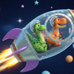Obrázek epizody 25# Dino dobrodružství: Diamantová raketa na Měsíci!🚀