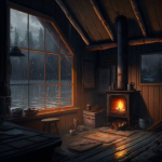 Obrázek epizody Cozy Cabin on a Stormy Night | Crackling Fire, Thunder and Rain Sounds