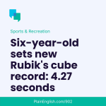 Obrázek epizody New women's record to solve a Rubik's cube