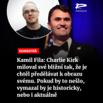 Obrázek epizody Čteme Romea.cz - Kamil Fila: Charlie Kirk miloval své bližní tak, že je chtěl předělávat k obrazu svému. Pokud by to nešlo, vymazal by je historicky, nebo i aktuálně