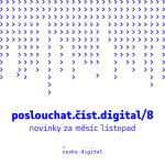 Obrázek epizody poslouchat.číst.digital/8: Veselé Vánoce a šťastný nový merch! | Získali jsme křišťálovou medaili | Komu z dobrovolníků se podařilo dostat do kmenového týmu?