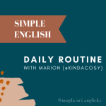 Obrázek epizody SIMPLE ENGLISH #1 - daily routine with Marion @kindacosy